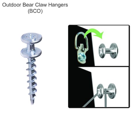Double Headed Indoor / Outdoor Bear Claw Hanger 1 1/4- 20pk